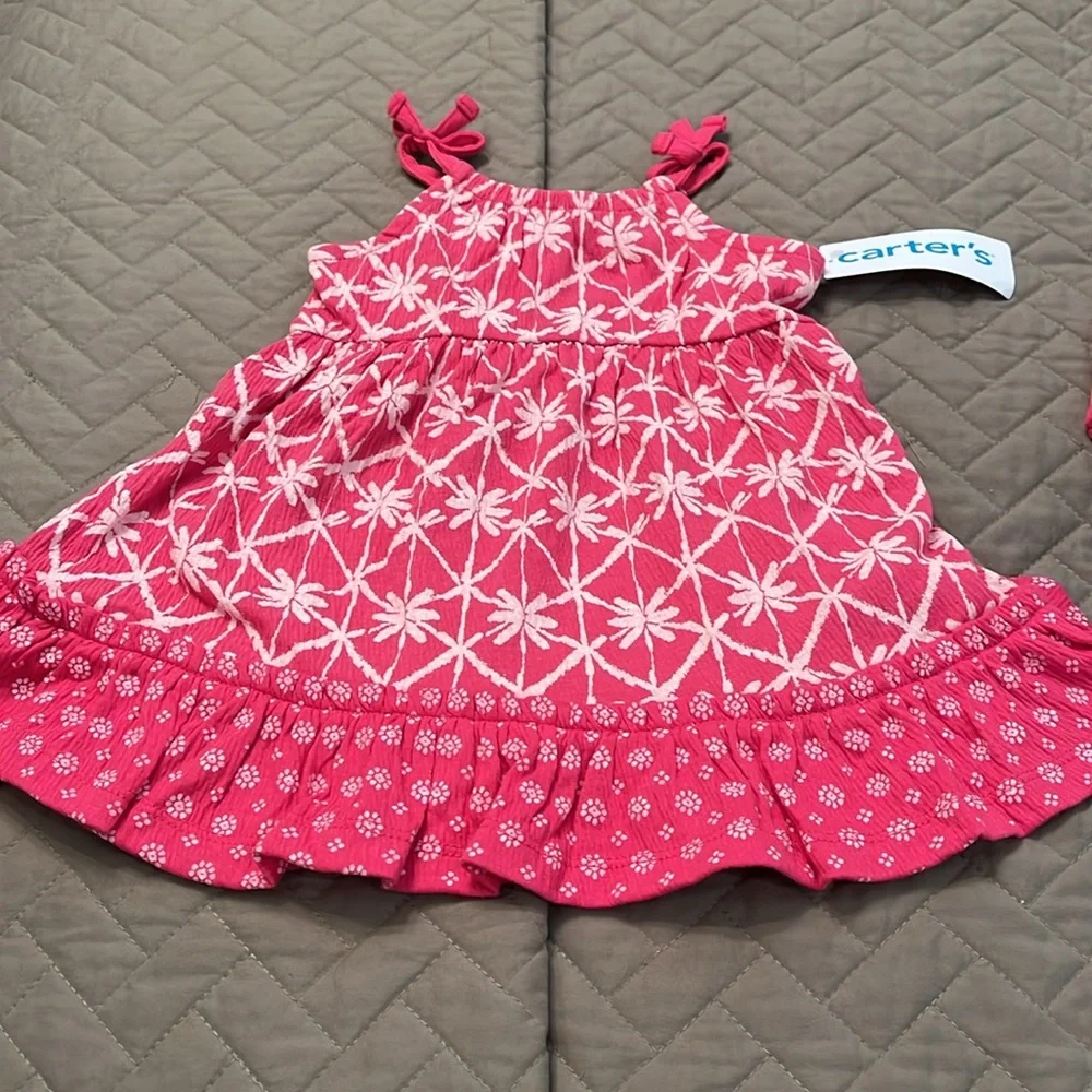 Carter's Baby Girl Geometric Crinkle Jersey Dress/NWT/9 months